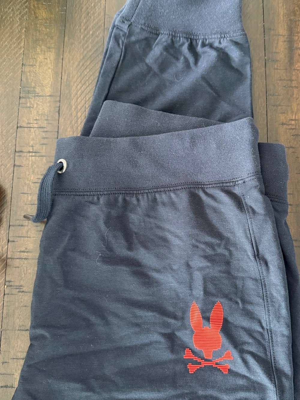 Psycho Bunny - Men’s Black Sweatpants with Red Bunny Logo
